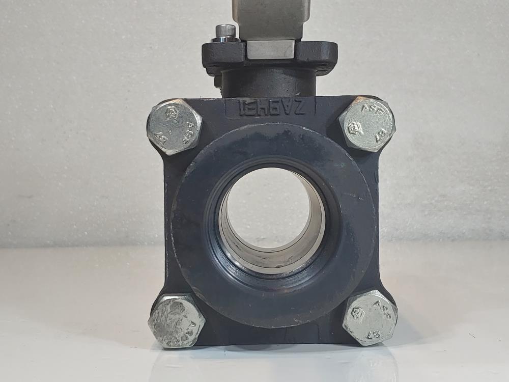 KF Contromatics 2" Threaded 3-Piece Full Port WCB Ball Valve