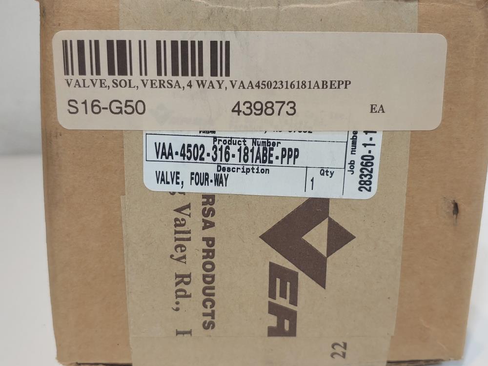 Versa 4 Way / 2 Position Directional Valve VAA-4502-316-181ABE-PPP -  1/2"NPT