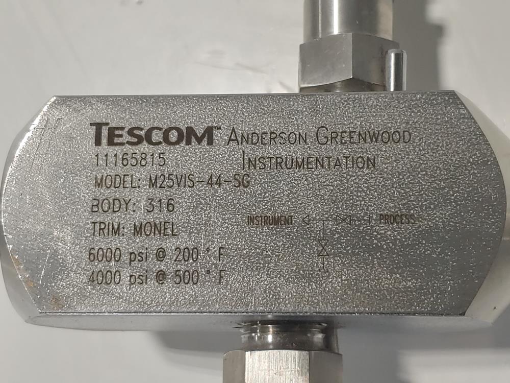 Anderson Greenwood Tescom Block and Bleed Manifold Valve M25VIS-44-SG