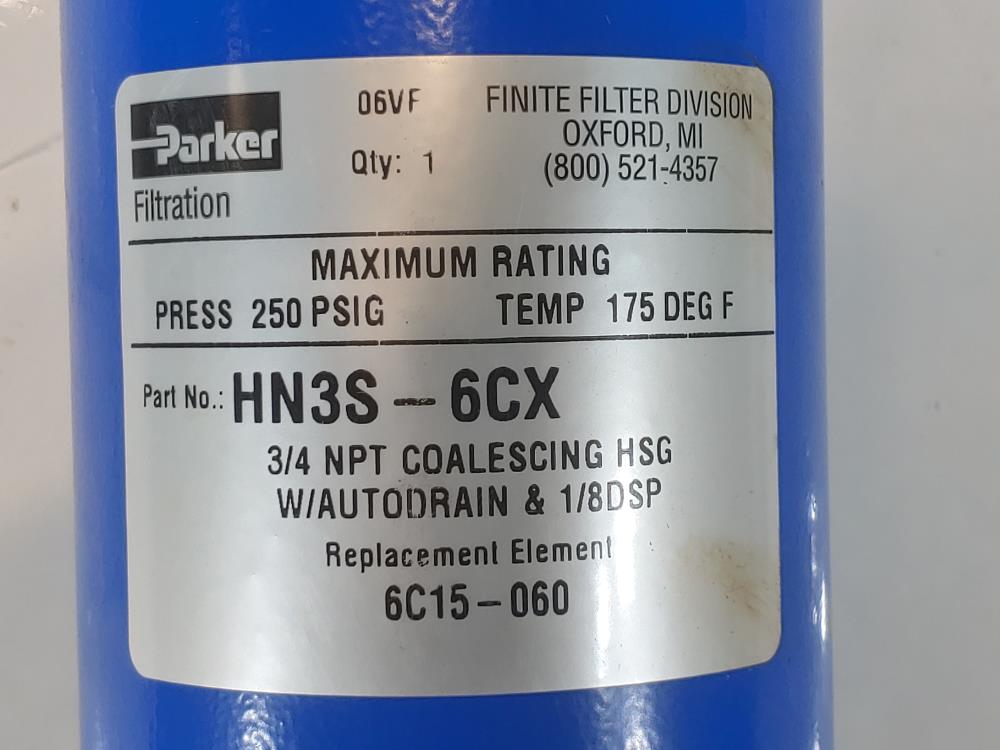 Parker Finite 3/4" NPT Coalescing Filter HN3S-6CX