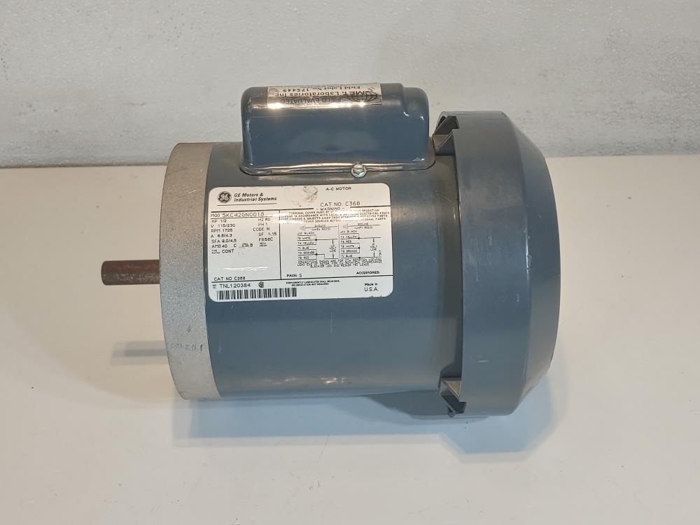 General Electric 5KC42GN0018 Motor 1/2 HP 1725 RPM 56C