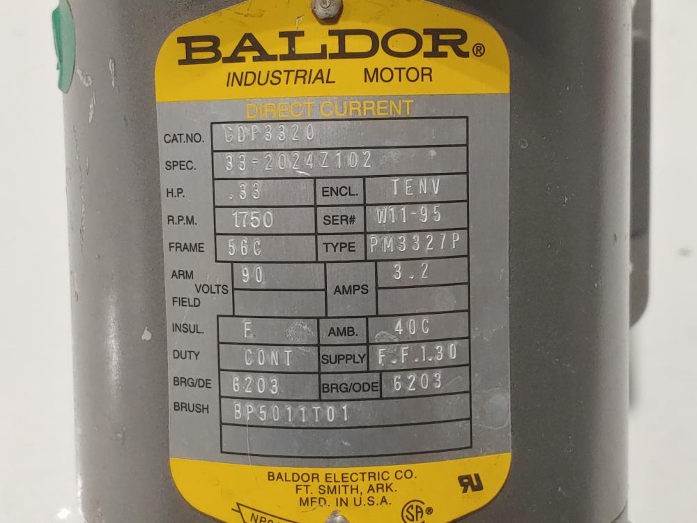 Baldor CDP3320 Motor .33HP 1750 RPM 56C