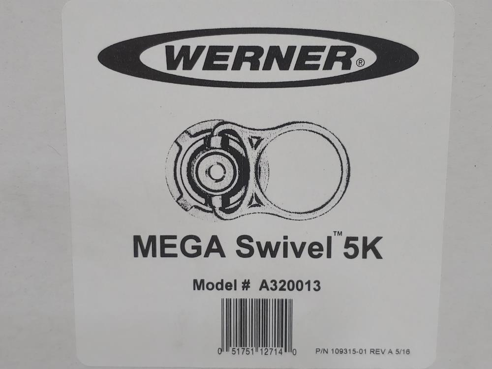 Lot of (3) Werner A320013 5K Mega Steel Swivel Anchor 