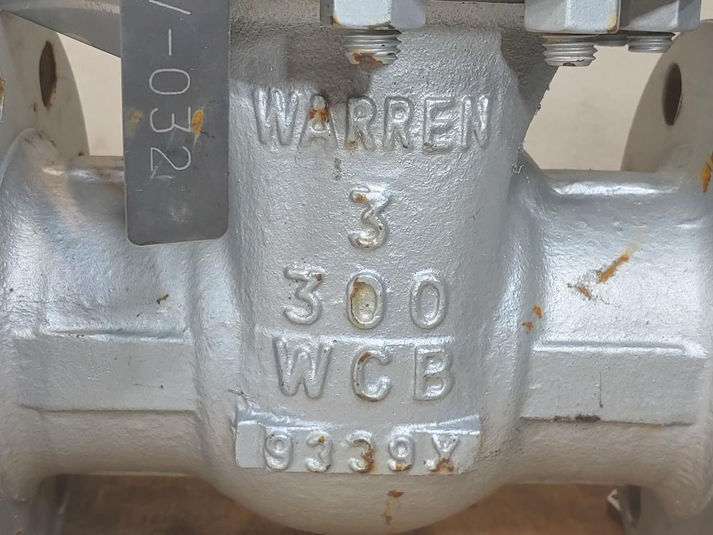 Warren 3" 300# WCB Gate Valve Fig# 1305-8-624