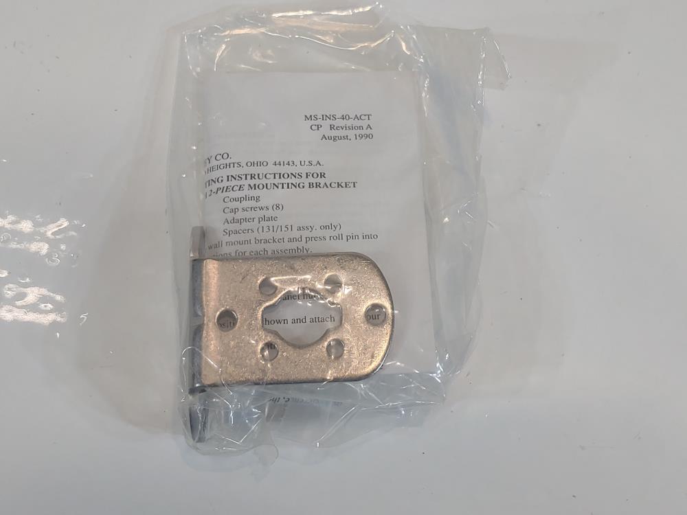 Whitey MS-MB-41 Actuator Mounting Bracket Kit For Ball Valve - Box of (2)