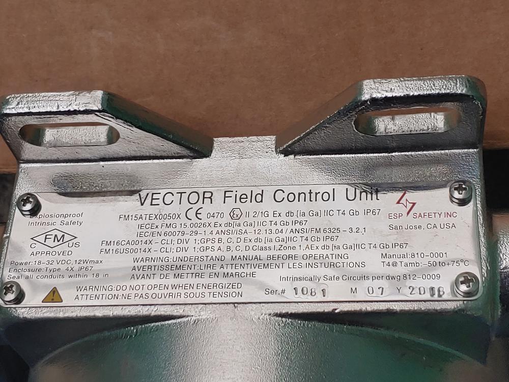 ESP Safety Vector Field Control Unit - SO2 Gas Detector