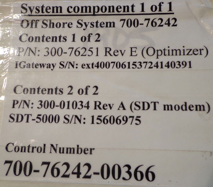 M2M DATA CORP iGATEWAY OPTIMIZER CONTROL SYSTEM 300-76251