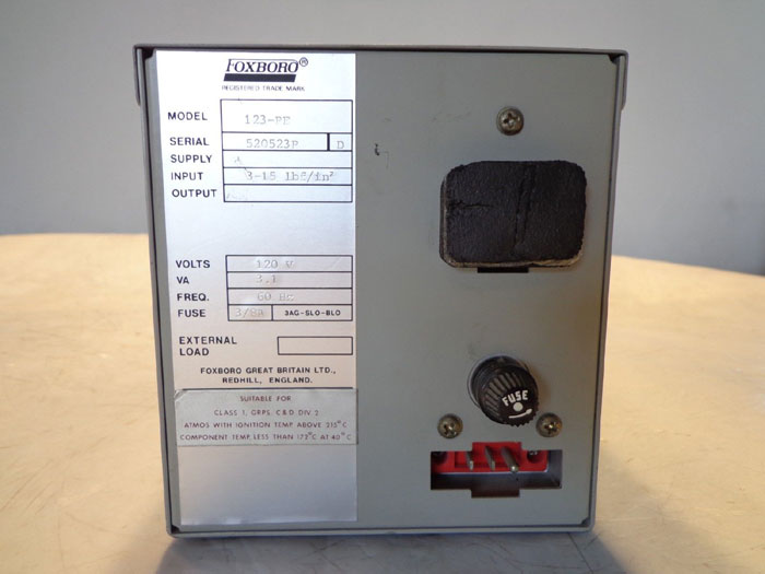 FOXBORO 123-RE 3 PEN CHART RECORDER PNEUMATIC PROCESS