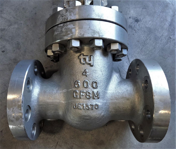 TY GATE VALVE 4" 600# RF CF8M