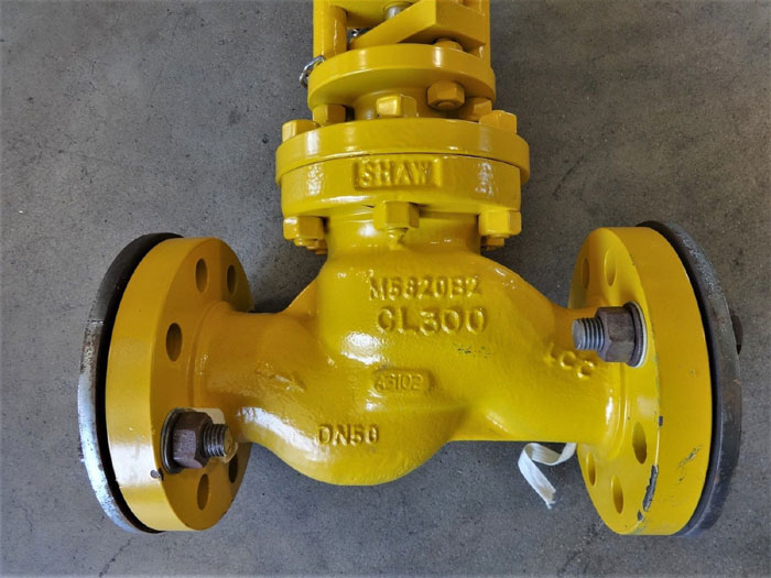 TAYLOR SHAW 2" 300# BELLOWS SEAL GLOBE VALVE LCC MATERIAL, FIG# M5822