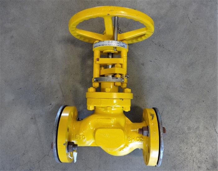 TAYLOR SHAW 2" 300# BELLOWS SEAL GLOBE VALVE LCC MATERIAL, FIG# M5822