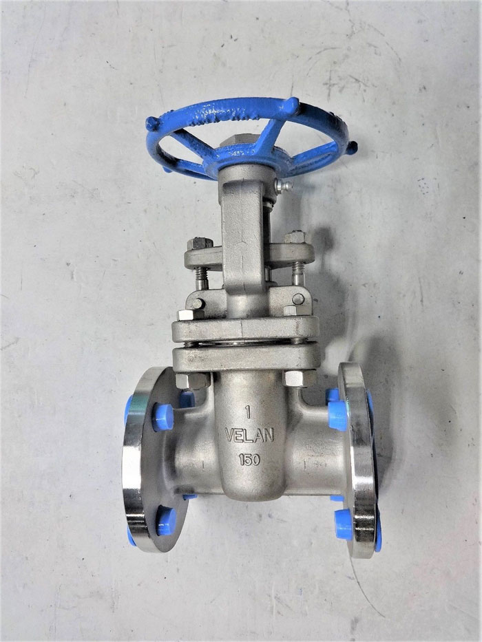 VELAN 1" 150# CF8M GATE VALVE, MODEL C #F05-0064C-13SX W/ MTR DOCUMENTATION