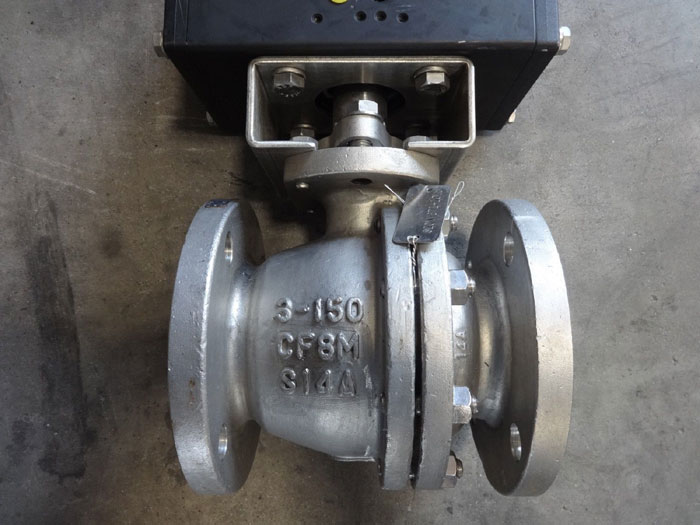 KTM 3" 150# CF8M 2-PC FULL-PORT BALL VALVE TYPE EB11/EB100 W/ KEYSTONE ACTUATOR