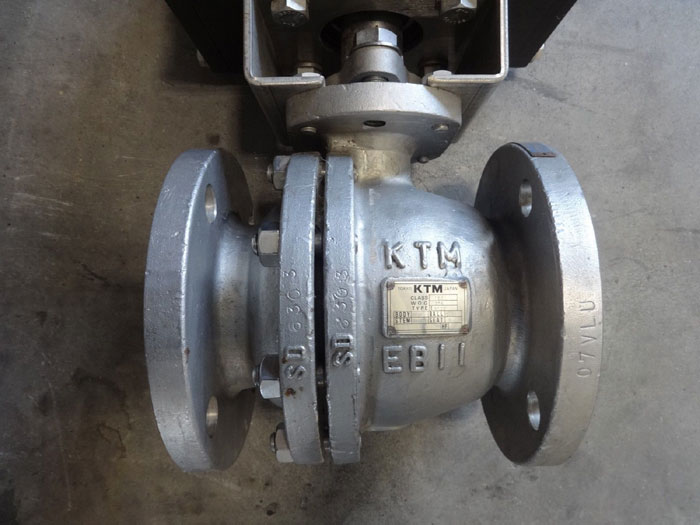 KTM 3" 150# CF8M 2-PC FULL-PORT BALL VALVE TYPE EB11/EB100 W/ KEYSTONE ACTUATOR