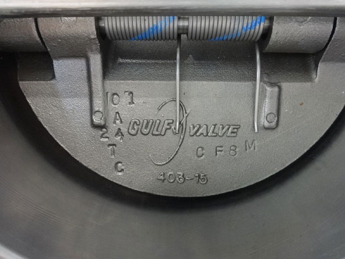 GULF VALVE 4" 150# DUAL DISC WAFER CHECK VALVE, FIG# MB15-2047-WR