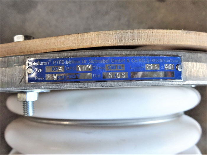 DR. SCHNABEL GMBH 10" 150# EXPANSION JOINT, POLYFLURON PTFE BELLOW, TYPE KP4