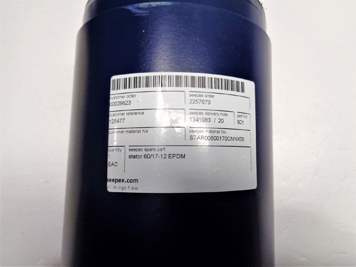 Seepex Stator 60/17-12 EPDM, Part 601, STAR00600170CNNX00 Material