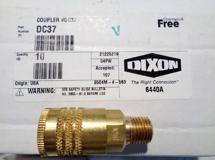 LOT OF 1/4" DIXON NIPPLE & COUPLER FITTINGS