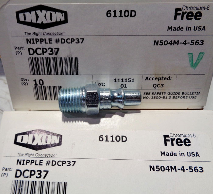 LOT OF 1/4" DIXON NIPPLE & COUPLER FITTINGS