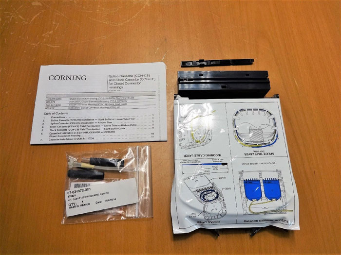 LOT OF (2) CORNING SPLICE CASSETTE KIT CCH-CS