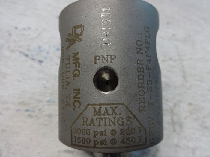 D/A MFG. TEXAS SAMPLING 1/2" 4-WAY SAMPLING VALVE GPSV-T-SS-F4F4FLG, VLSMDSF08GT