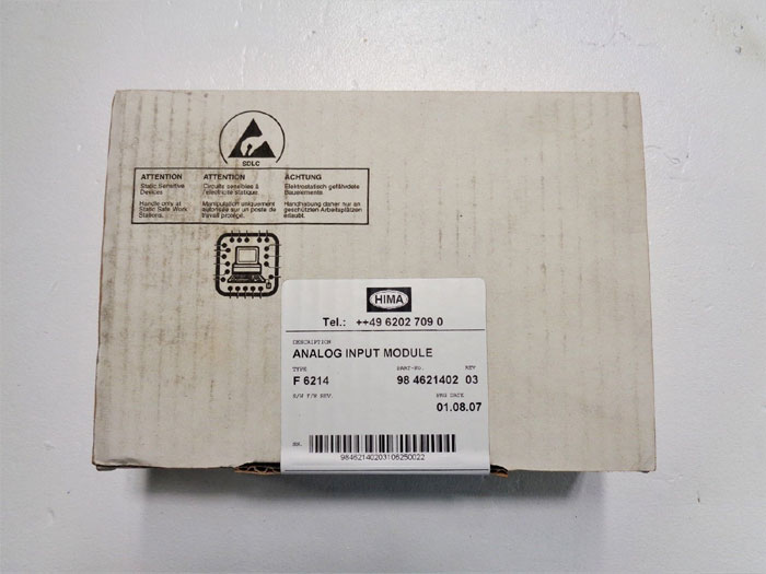 Hima F 6214 Analog Input Module 98 4621402 **Factory Sealed**